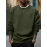 Mens Solid Crew Neck Casual Loose Pullover Sweatshirts