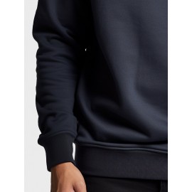 Mens Contrast Chest Pocket Crew Neck Casual Pullover Sweatshirts Winter