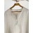 Women Solid Quarter Button High-Low Hem Cotton Blouse