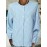 Women Pinstripe Crew Neck Casual 3/4 Sleeve Shirt