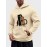 Mens Cute Cat Print Kangaroo Pocket Casual Drawstring Hoodies Winter